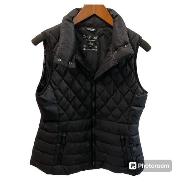 CALVIN KLEIN BLACK QUILTED VEST SIZE M - Picture 1 of 4